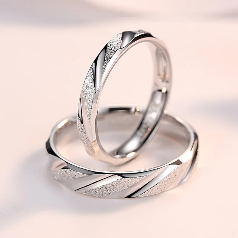 Freundschaftsringe Silber Matt