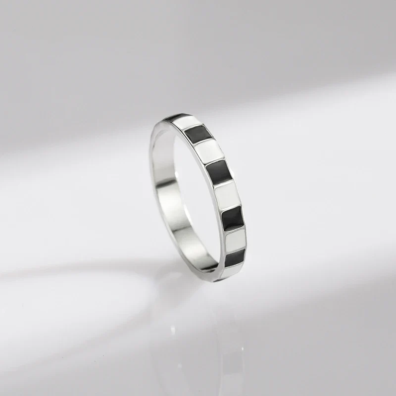 Freundschaftsringe Schwarz Silber
