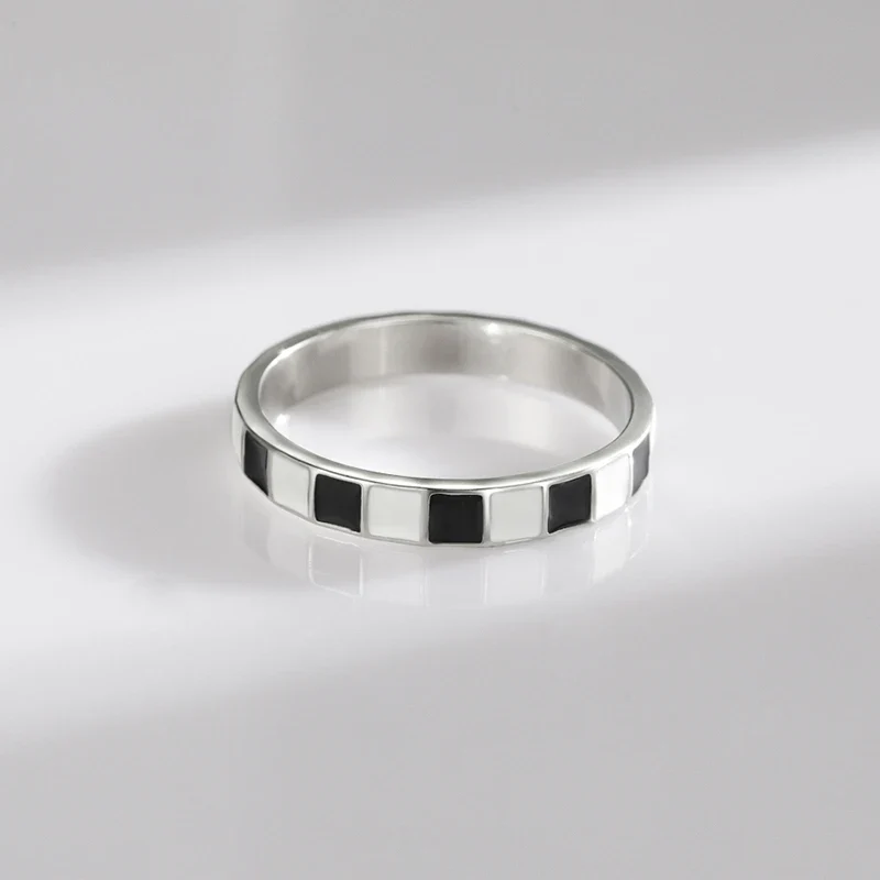 Freundschaftsringe Schwarz Silber