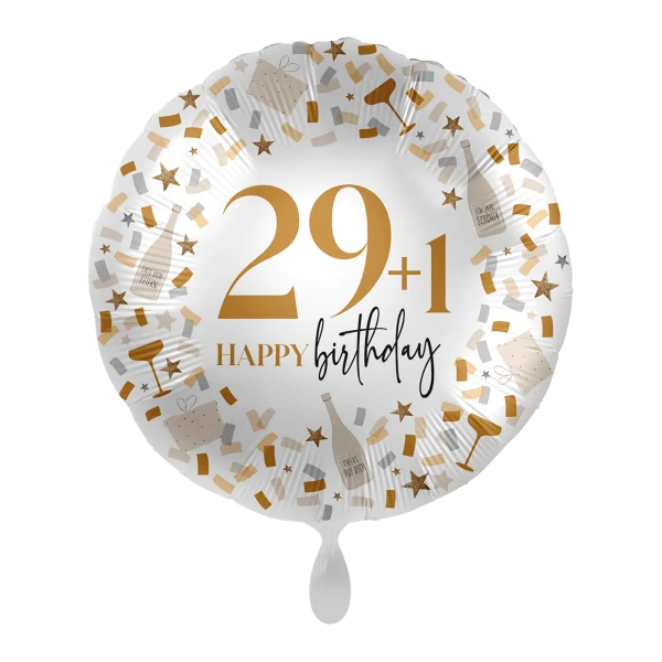 Geburtstagsballon "29+1 Happy Birthday"