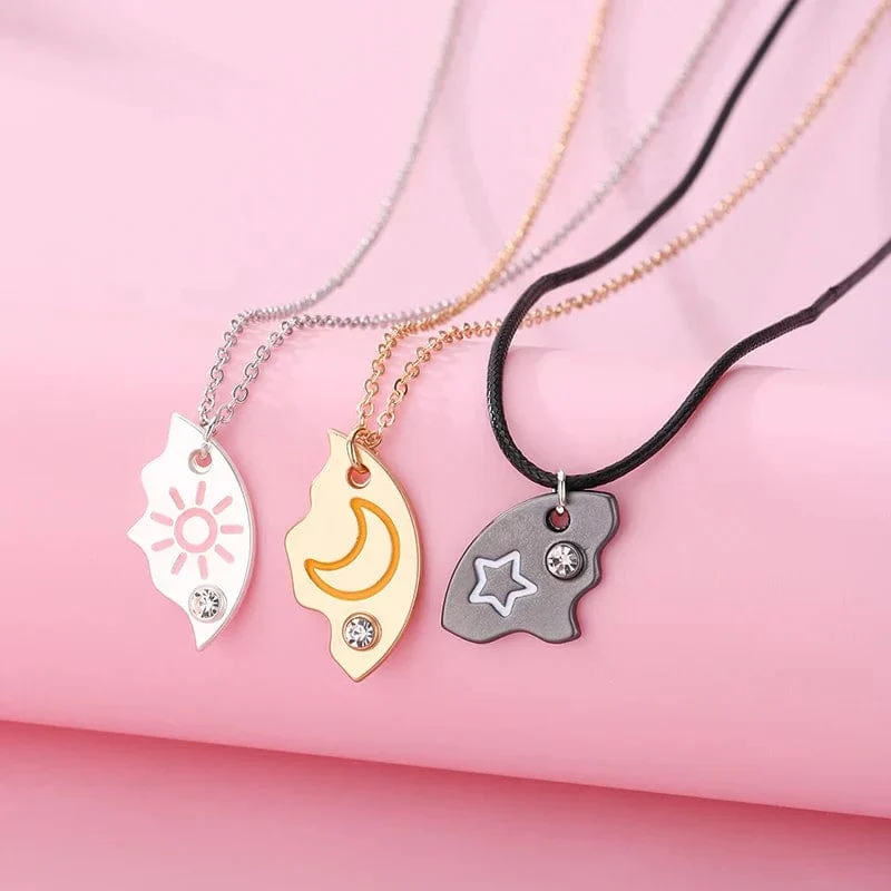 Set Stern Mond Sonne Halsketten (3Pcs)