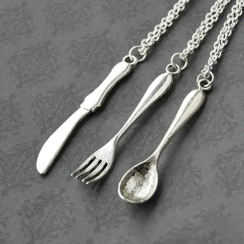 Halskette Couverts Silber