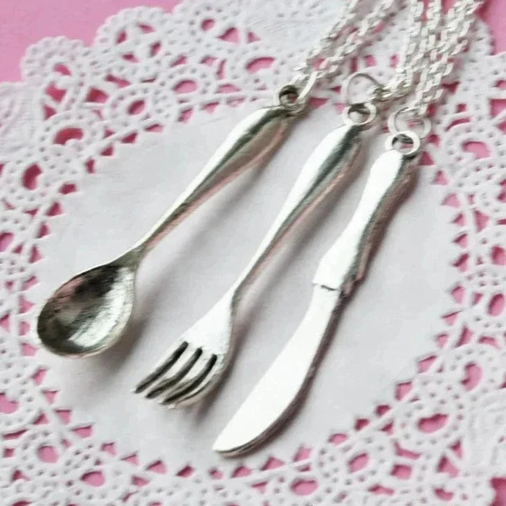 Halskette Couverts Silber