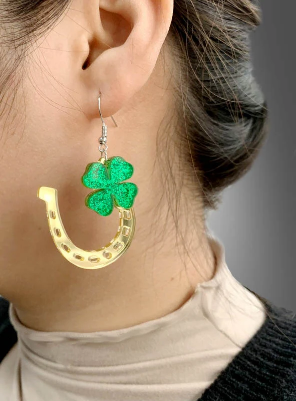 St. Patricks Day Ohrringe Kleeblatt