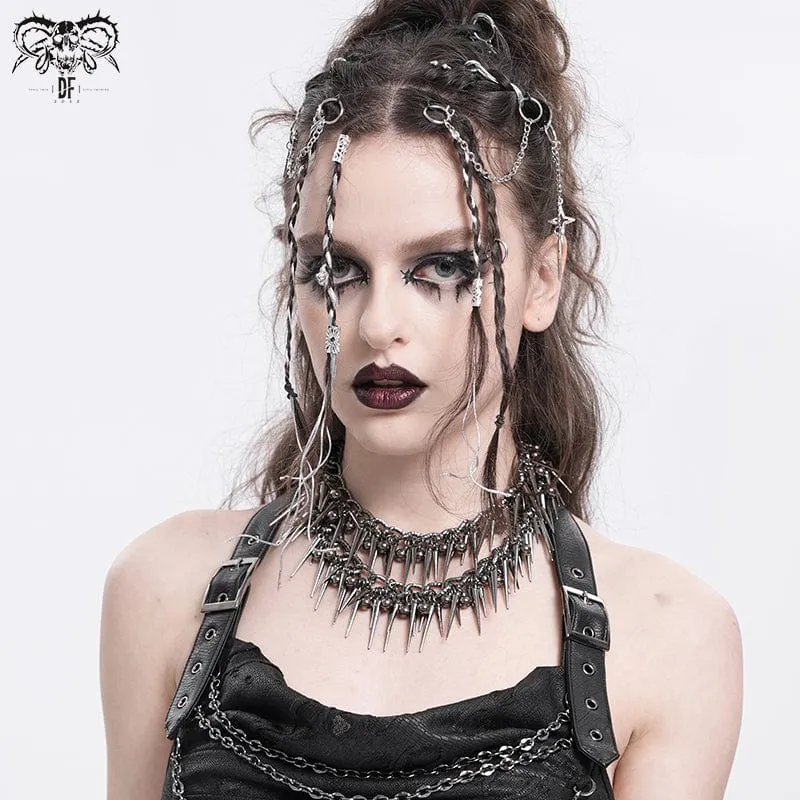 Mehrreihige Halskette im Punk-Stil für Damen