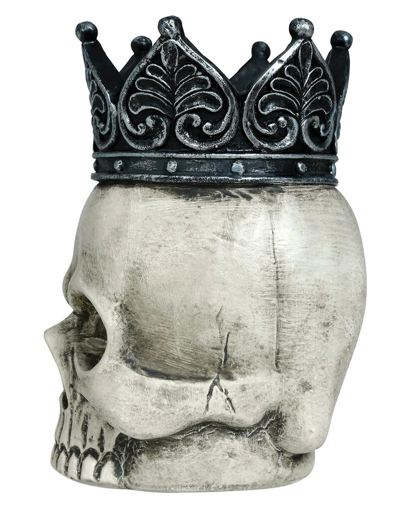 Kleiner Totenkopf mit Krone 14 x11 cm