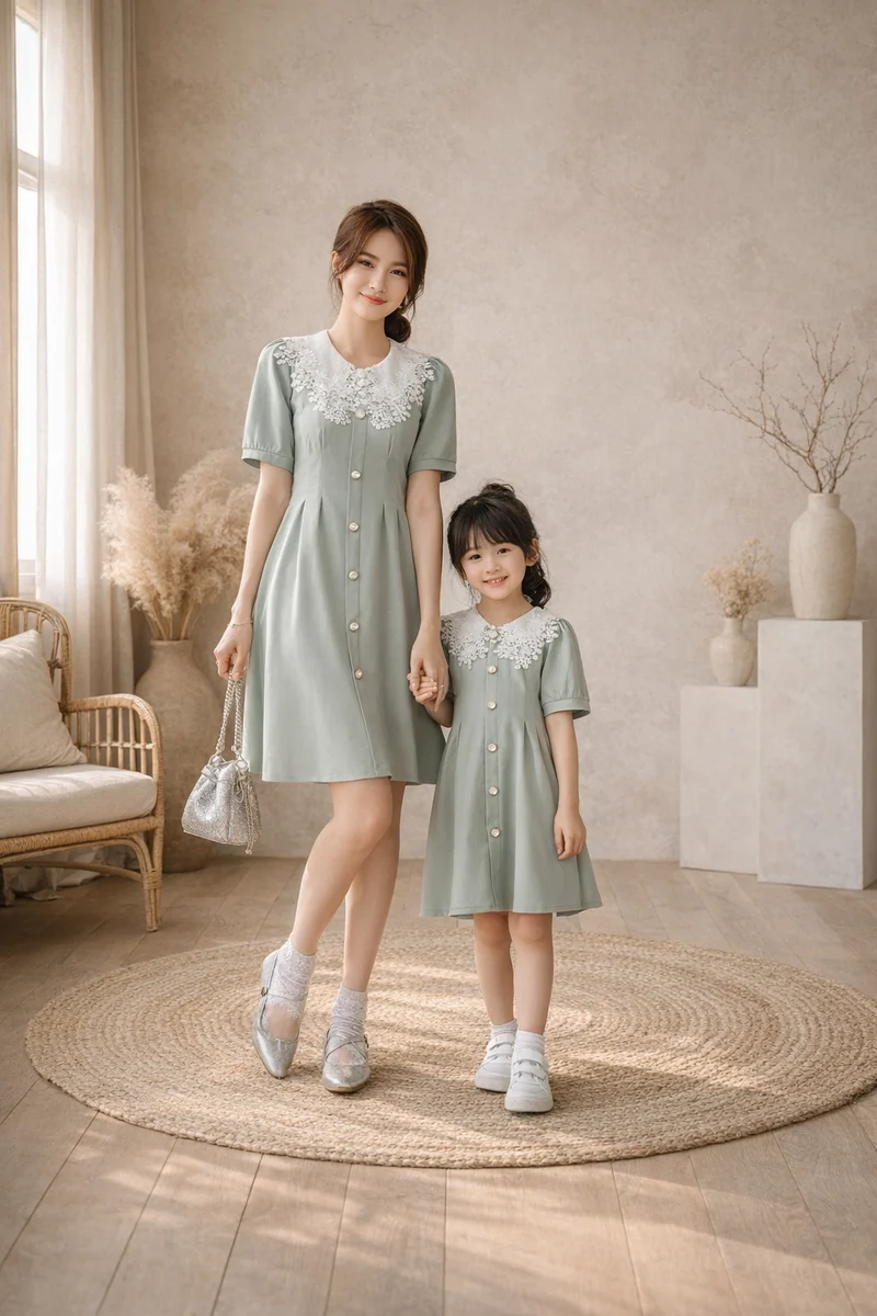 Mom And Daughter Same Dress