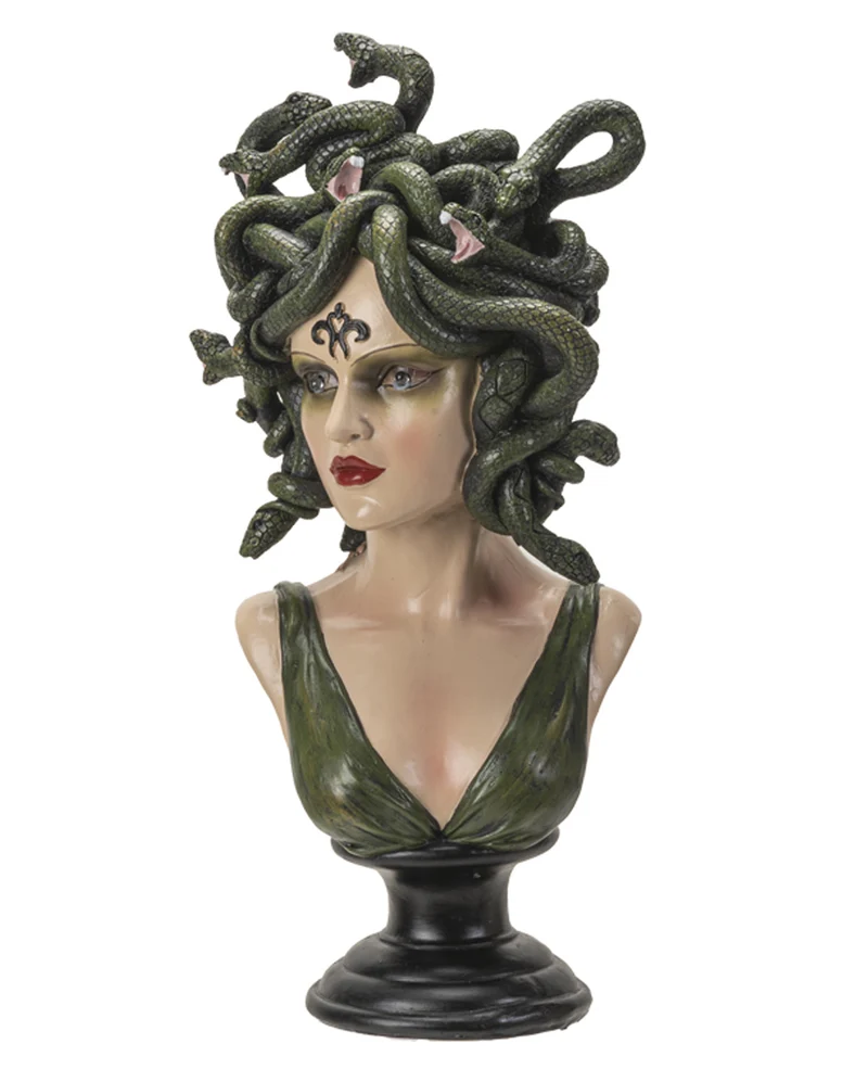 Vintage Medusa Büste mit Schlangenfrisur 38cm