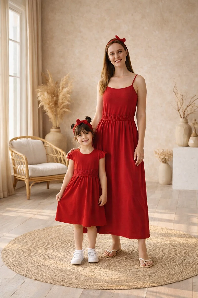 Mom Daughter Christmas Dresses