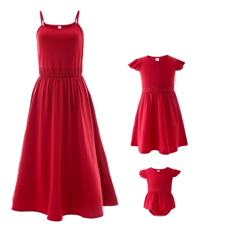 Mom Daughter Christmas Dresses