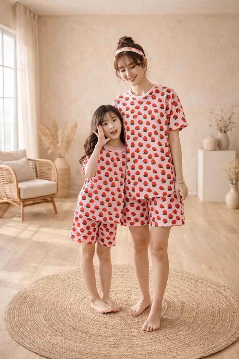 Mother And Daughter Pyjamas Set