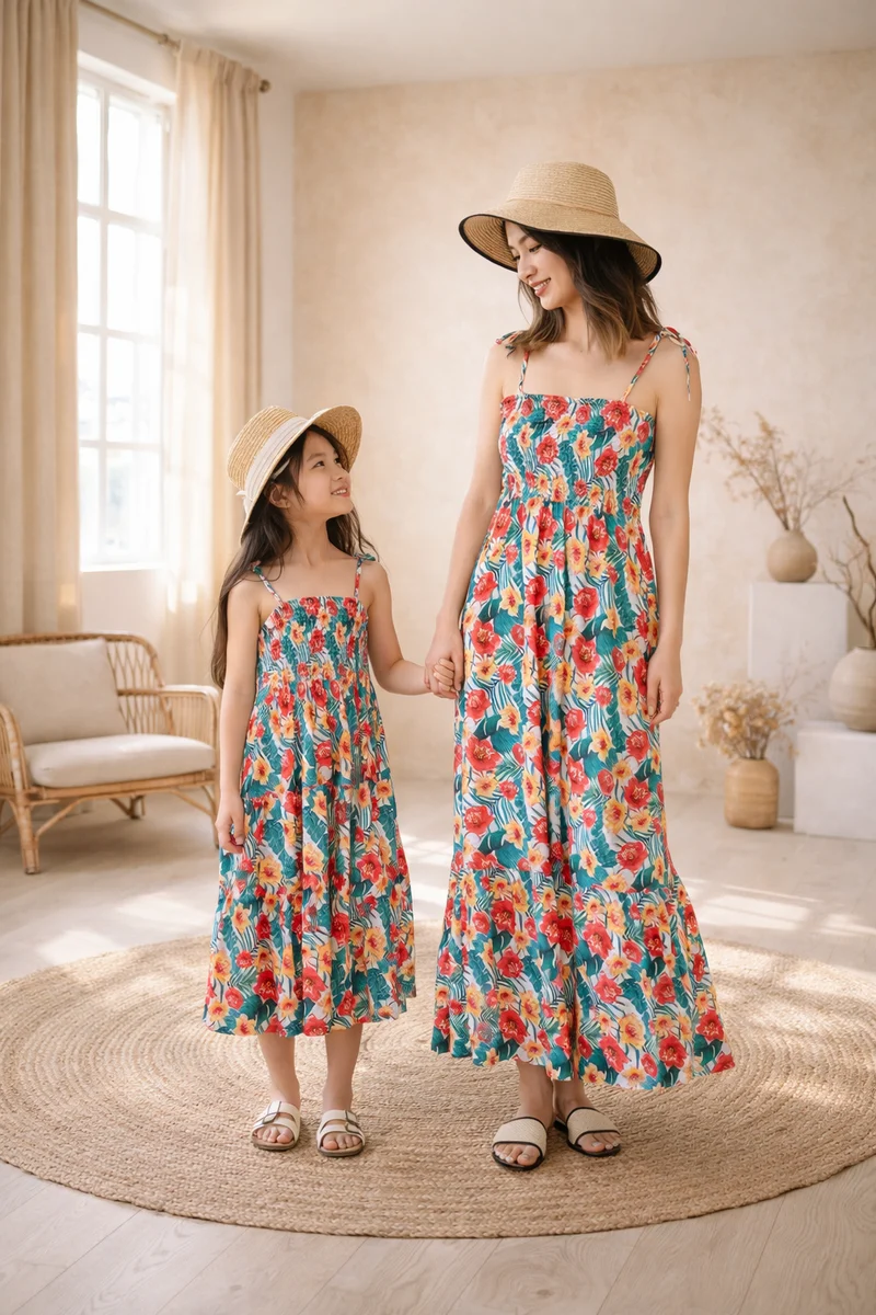 Mother And Daughter Dress Set