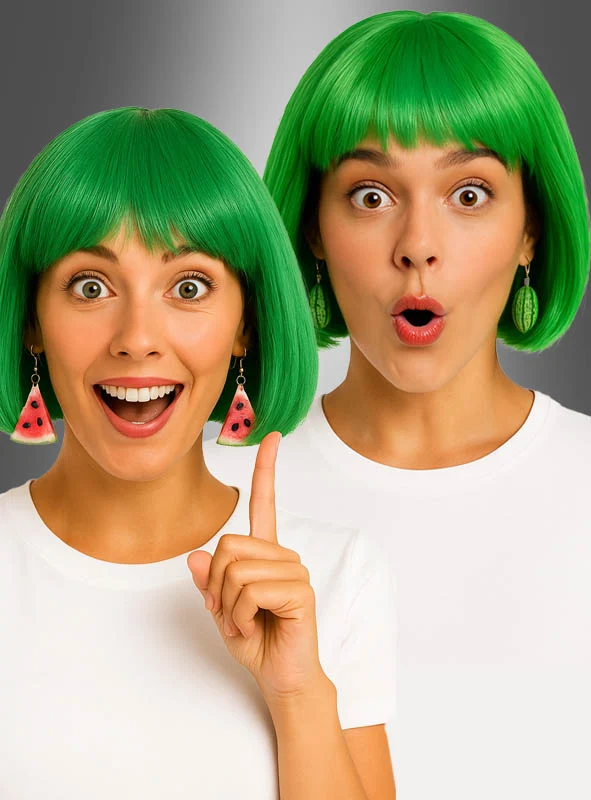 Ohrringe Wassermelone Scheibe oder ganze Frucht