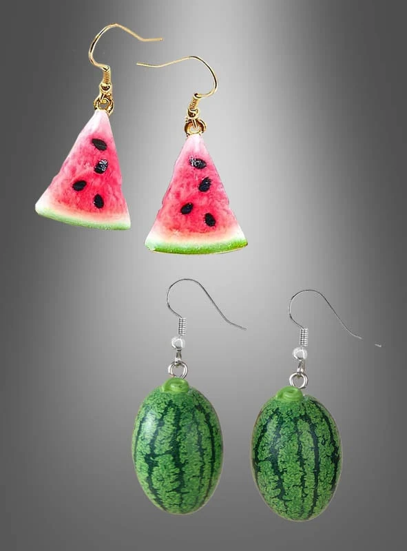 Ohrringe Wassermelone Scheibe oder ganze Frucht