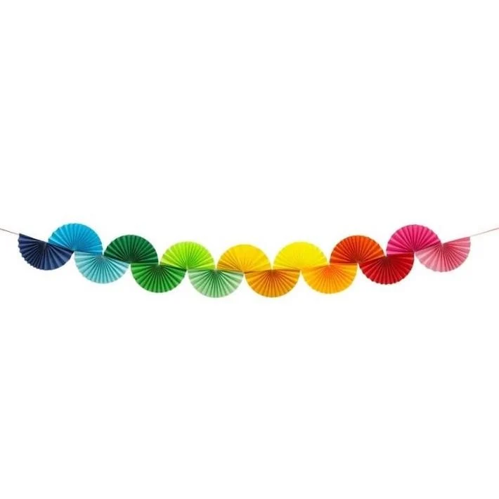 Papiergirlande Regenbogenfächer