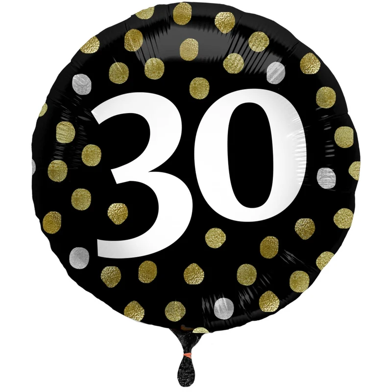 Heliumballon-Geschenk "30" Happy Birthday Sparkling