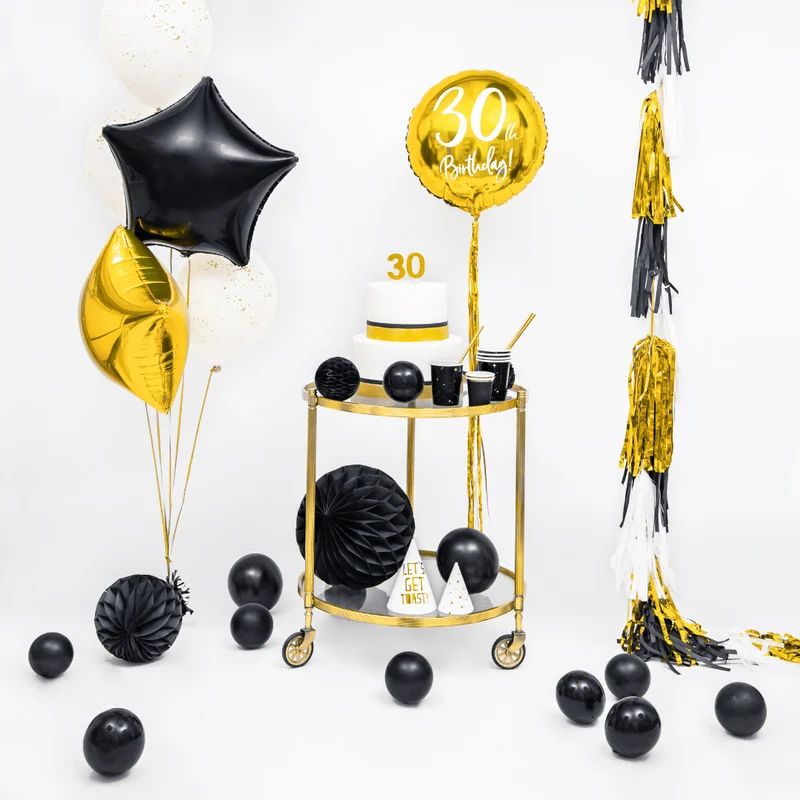 Mini Ballons Ø 12cm Pastell Schwarz 100 Stk.