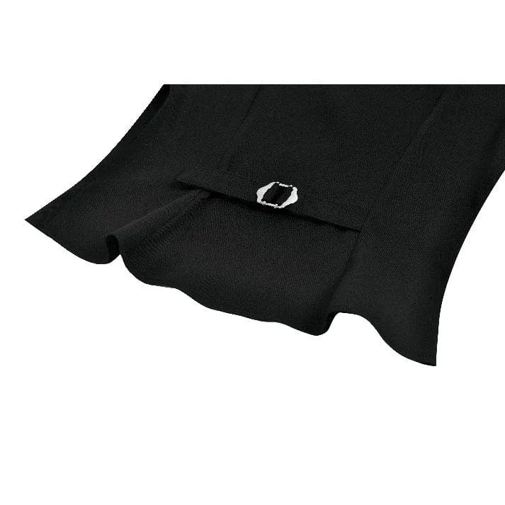 Gothic-Damenbluse mit zweifarbiger Spitze, Rüschen und Stehkragen