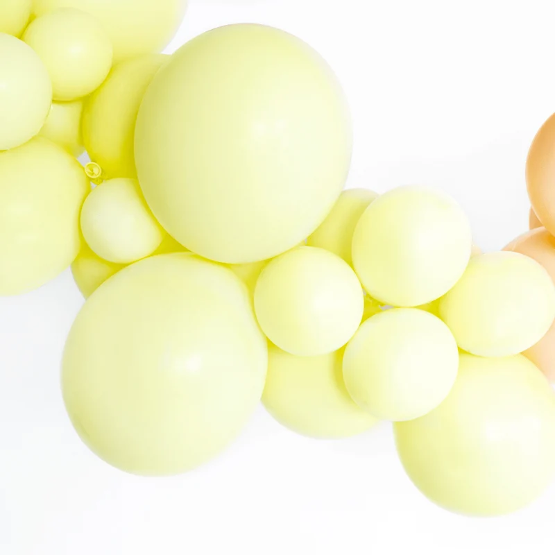 Mini Ballons Ø 12cm Pastell Hellgelb 100 Stk.