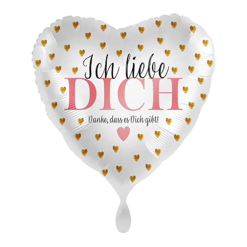 Heliumballon-Geschenk Valentinstag "Ich liebe Dich...Danke, dass es Dich gibt!" inkl. Liebeskarte