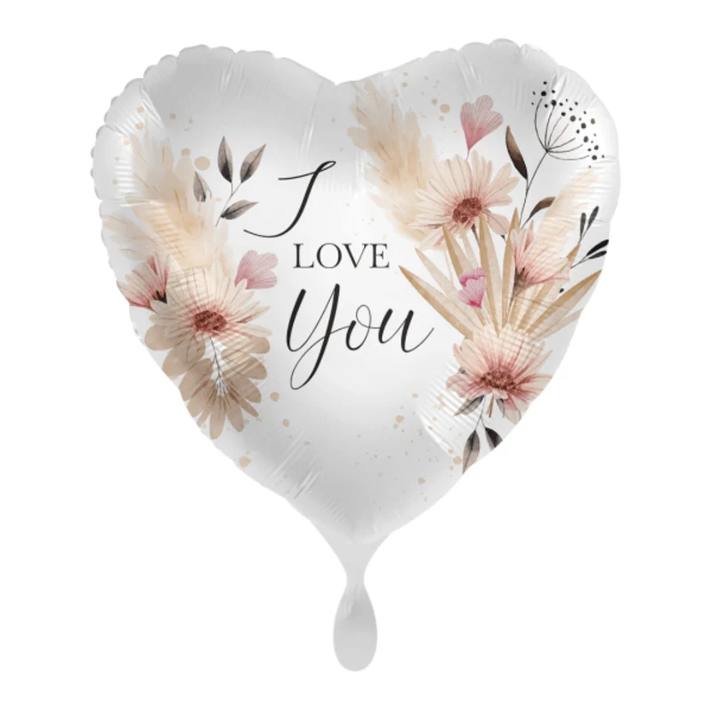 Heliumballon-Geschenk Valentinstag "I love you" Boho inkl. Liebeskarte