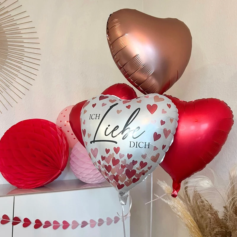 Heliumballon-Geschenk Valentinstag "Ich liebe Dich" Herzchen inkl. Liebeskarte