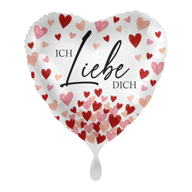 Heliumballon-Geschenk Valentinstag "Ich liebe Dich" Herzchen inkl. Liebeskarte