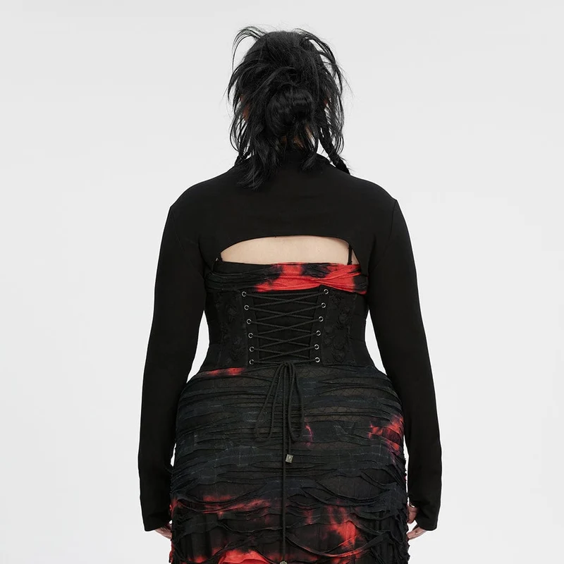 Punk-Cape für Damen in Übergröße, einfarbig