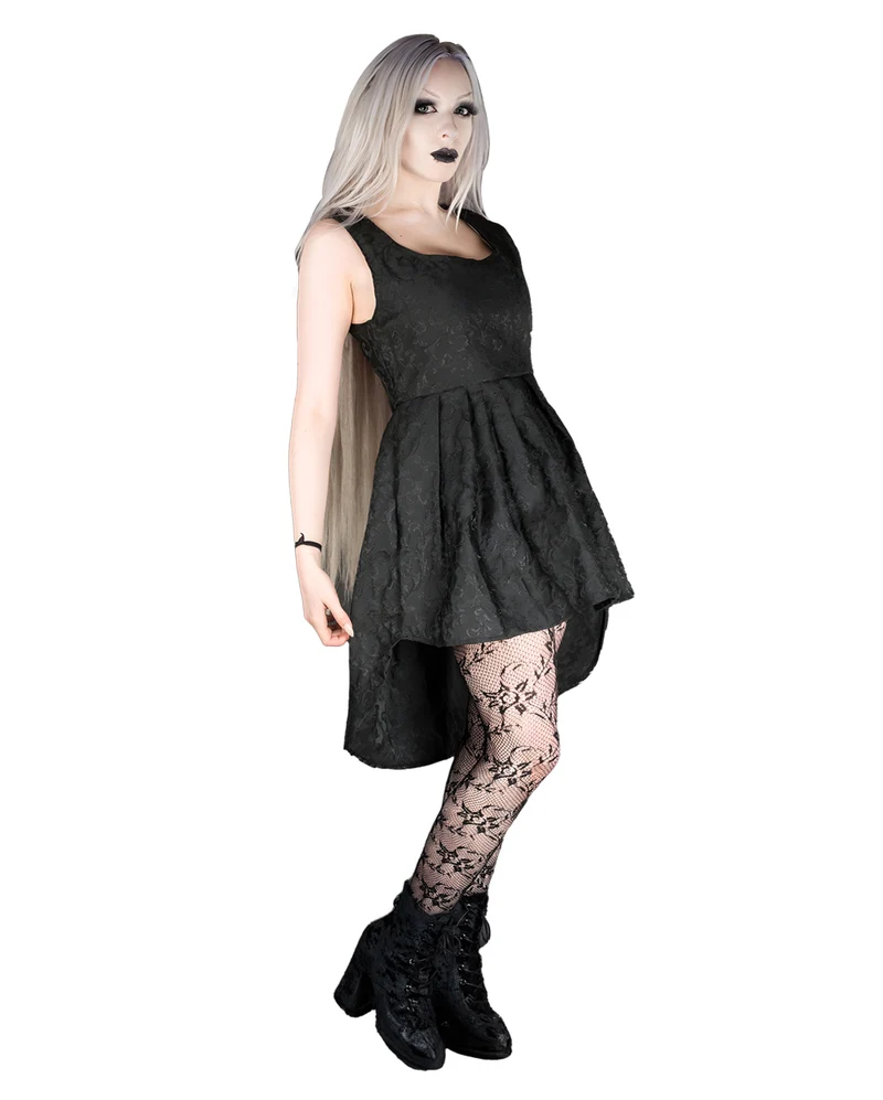 Brokat Minikleid Onyx schwarz