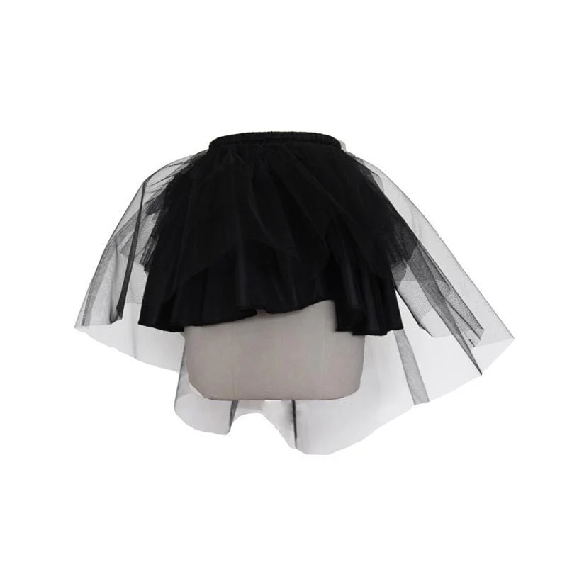 Damen Punk Minirock Mit Netz
