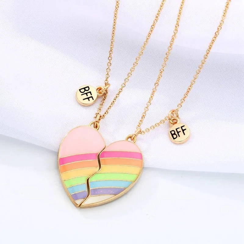 Herz Halskette Regenbogen