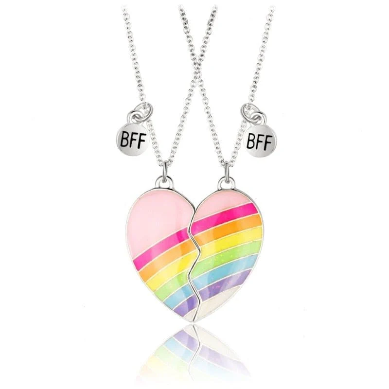 Herz Halskette Regenbogen