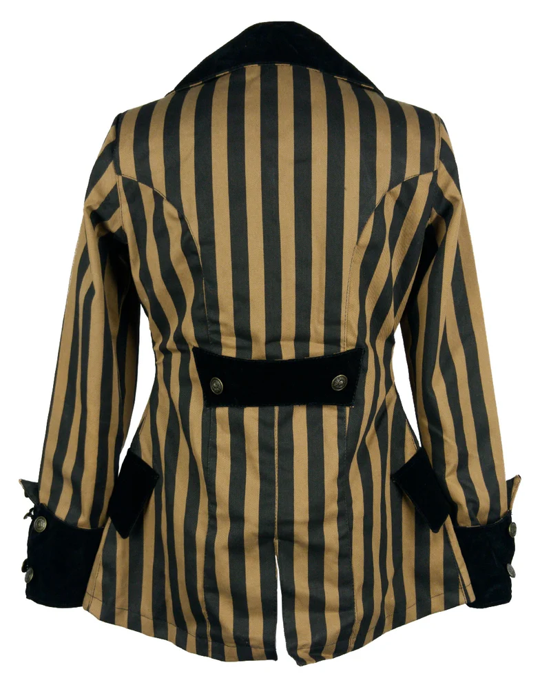 Damen Piratenjacke Steampunk Stripes