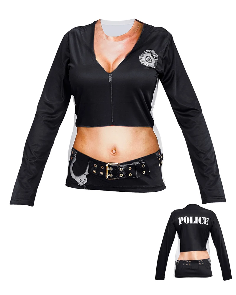 Sexy Polizistin Shirt Longsleeve
