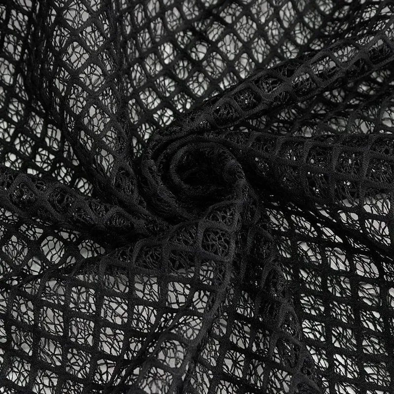 Gothic Unregelmäßiger Mesh-Umhang für Herren mit Kapuze