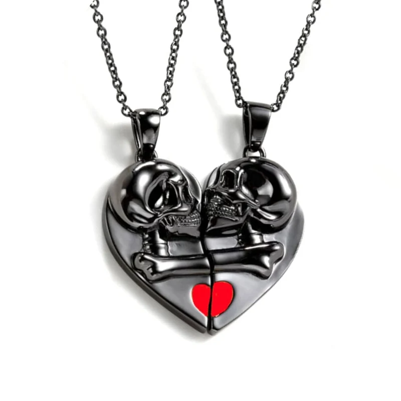 Gothic Herz Kette Freundschaft