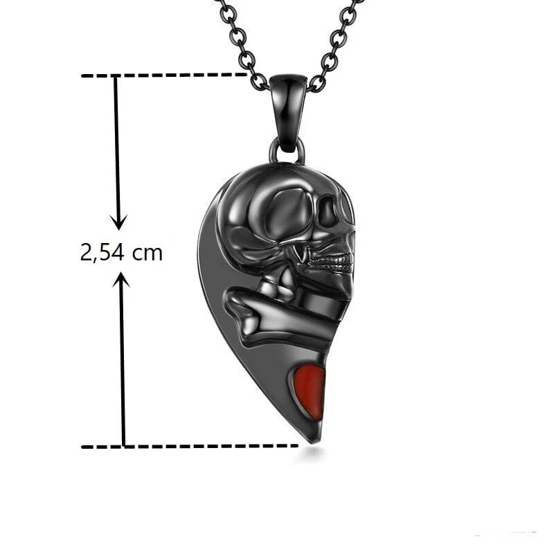 Gothic Herz Kette Freundschaft