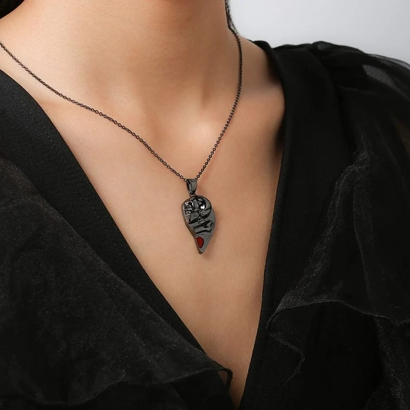 Gothic Herz Kette Freundschaft