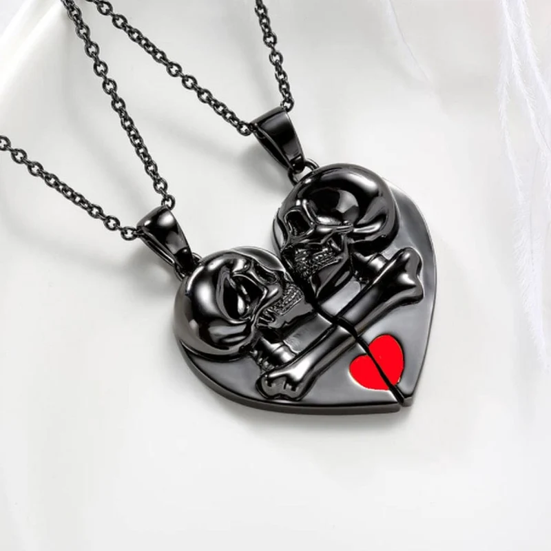Gothic Herz Kette Freundschaft