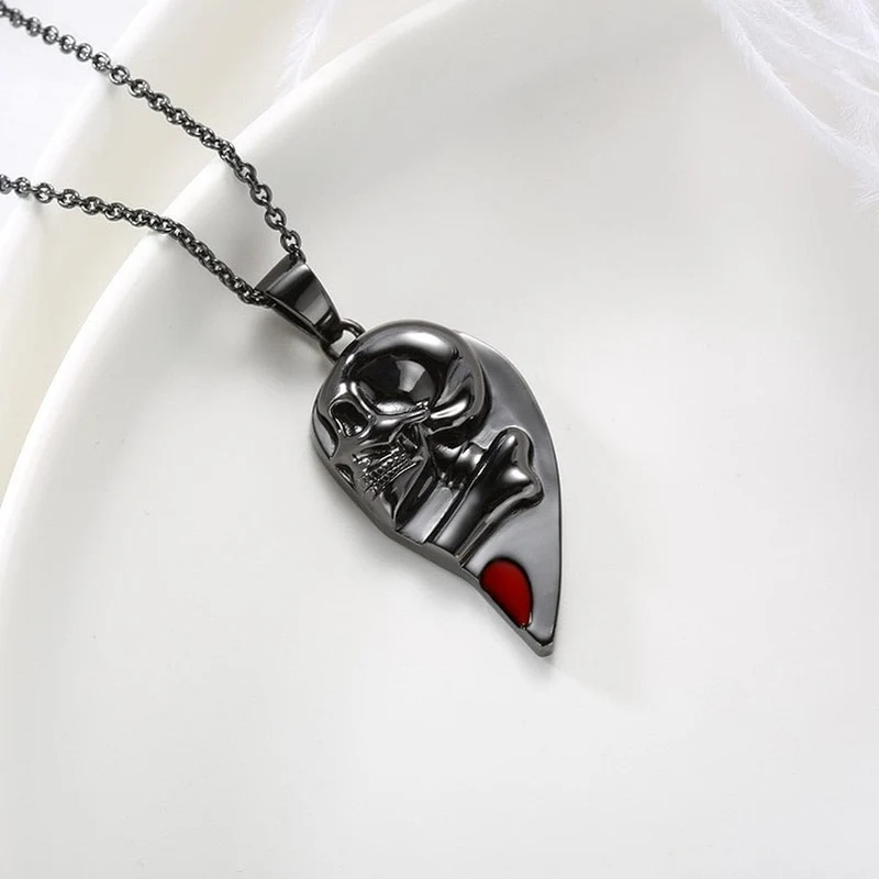 Gothic Herz Kette Freundschaft