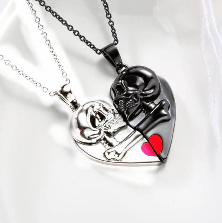 Gothic Herz Kette Freundschaft