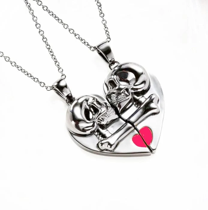 Gothic Herz Kette Freundschaft