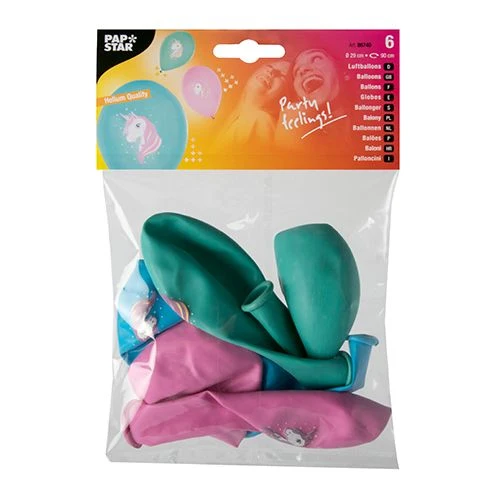 Luftballons "Unicorn" 6 Stk.