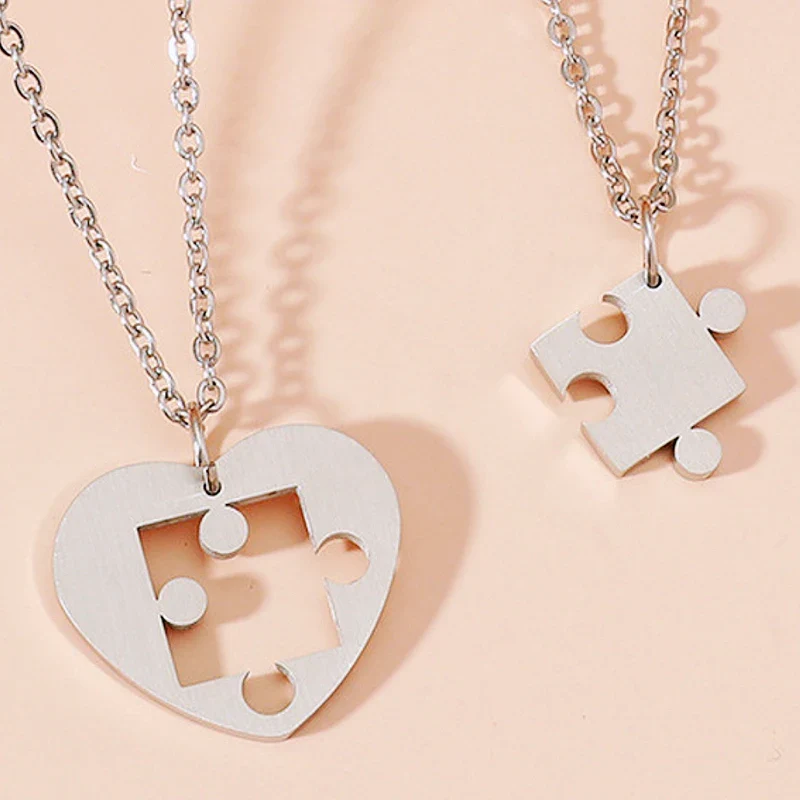 Puzzle Necklace For Couples