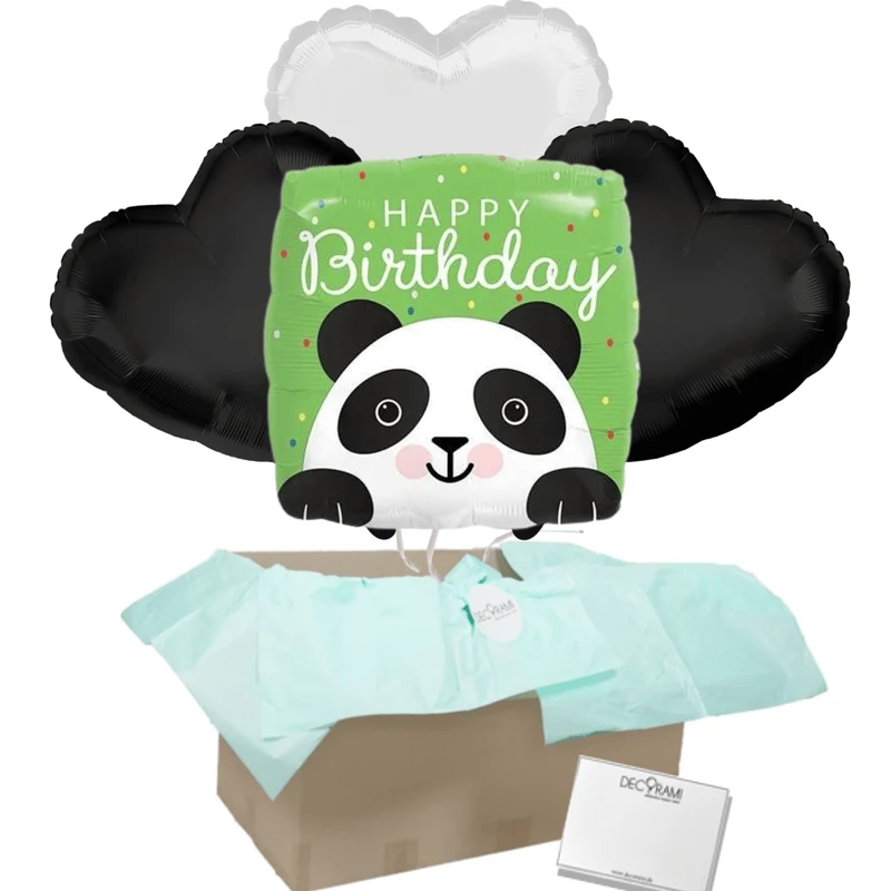 Heliumballon-Geschenk "Happy Birthday" Panda