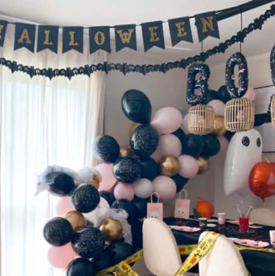 Ballongirlanden-Kit DIY Halloween Rosa