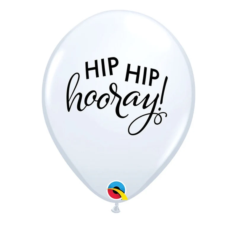 Luftballon Ø 30cm "Hip Hip Hooray" 25 Stk.
