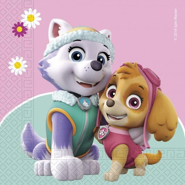 Servietten Paw Patrol Skye & Everest 20 Stk.