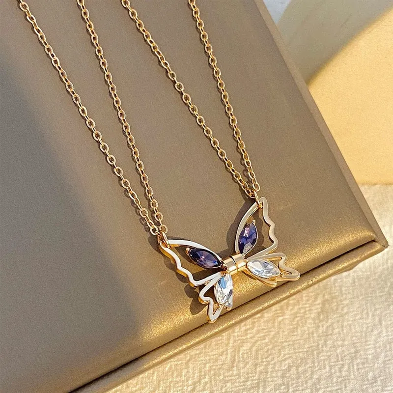Magnetische Butterfly Halskette