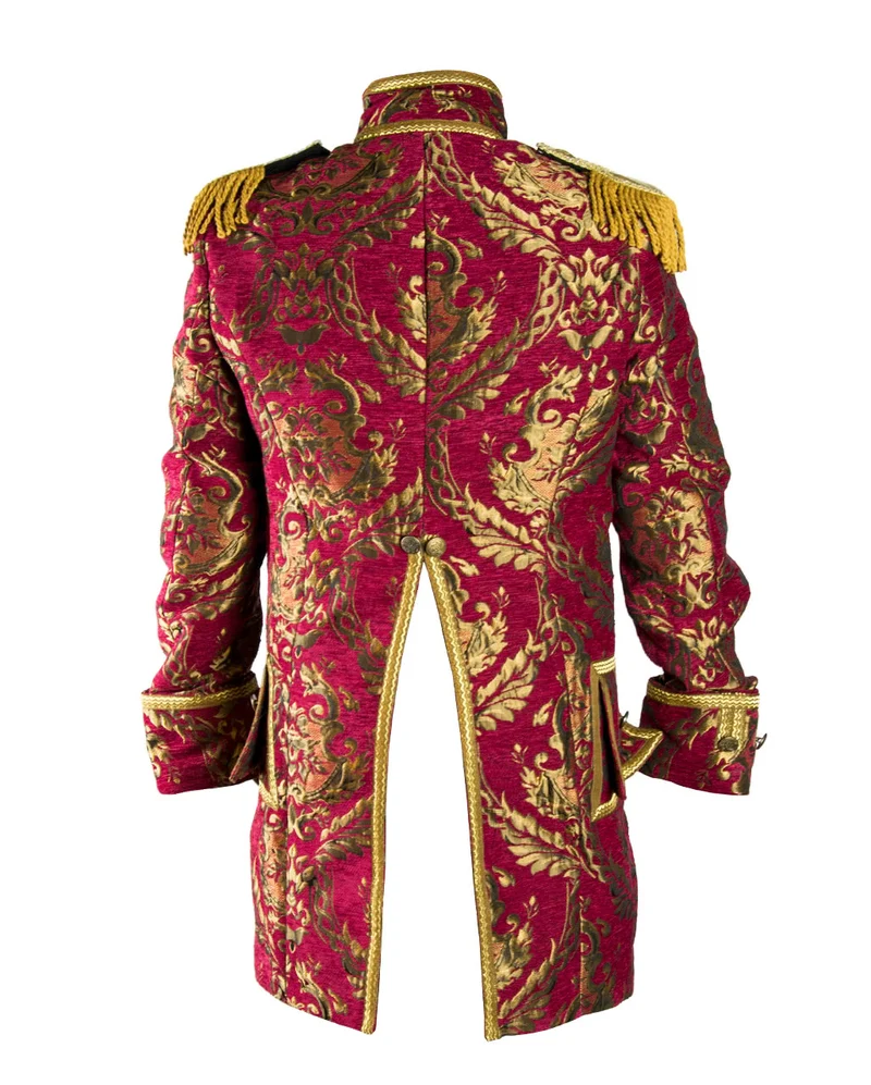 Rot-goldener Brokat Mantel